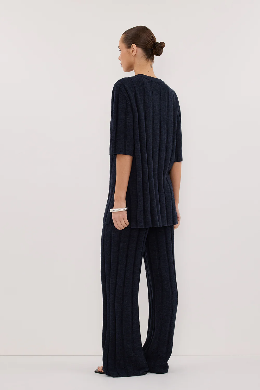 JAZZ INDIGO WIDE LEG KNIT PANT - Yukikoi