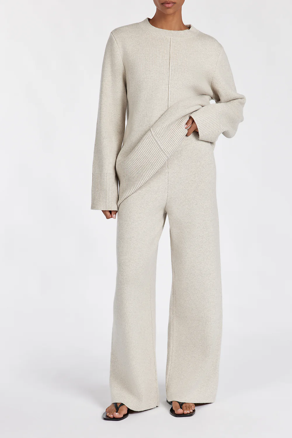 CLEMENCE OAT MARLE KNIT PANT - Yukikoi