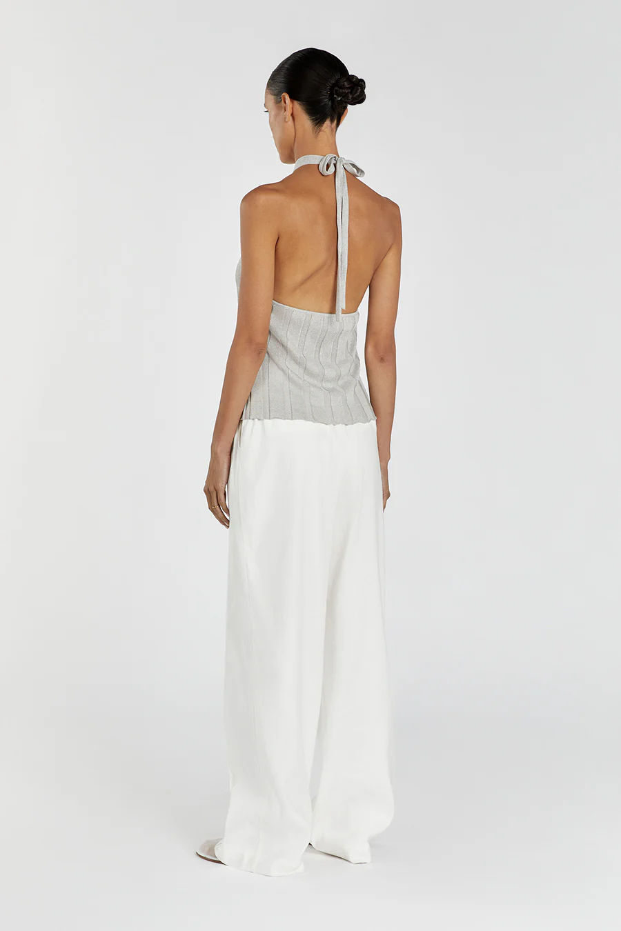 EVERLY SILVER TWIST KNIT  TOP - Yukikoi