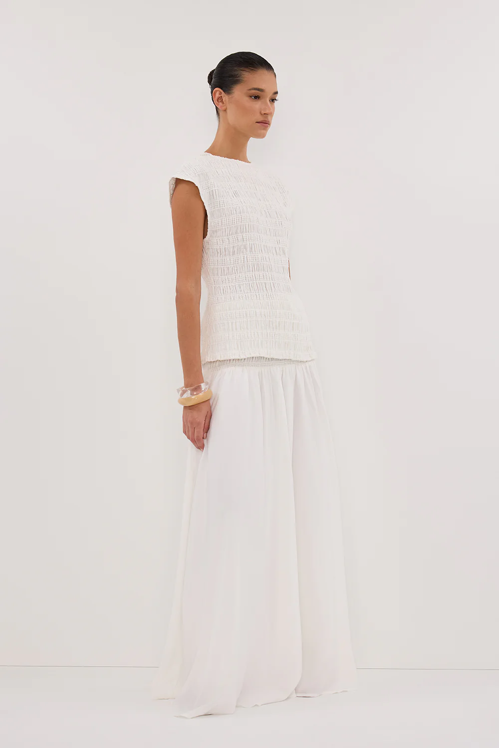 SIERRA WHITE TEXTURED TOP - Yukikoi