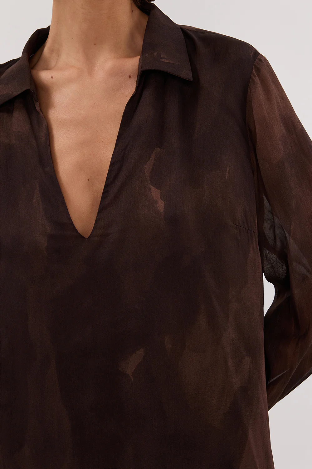 WILLOW CHOC LONG SLEEVE MINI DRESS - Yukikoi