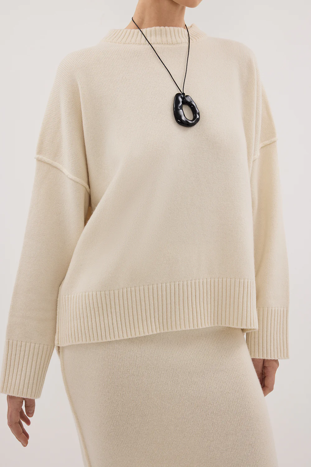 PAIGE CREAM WOOL KNIT JUMPER - Yukikoi
