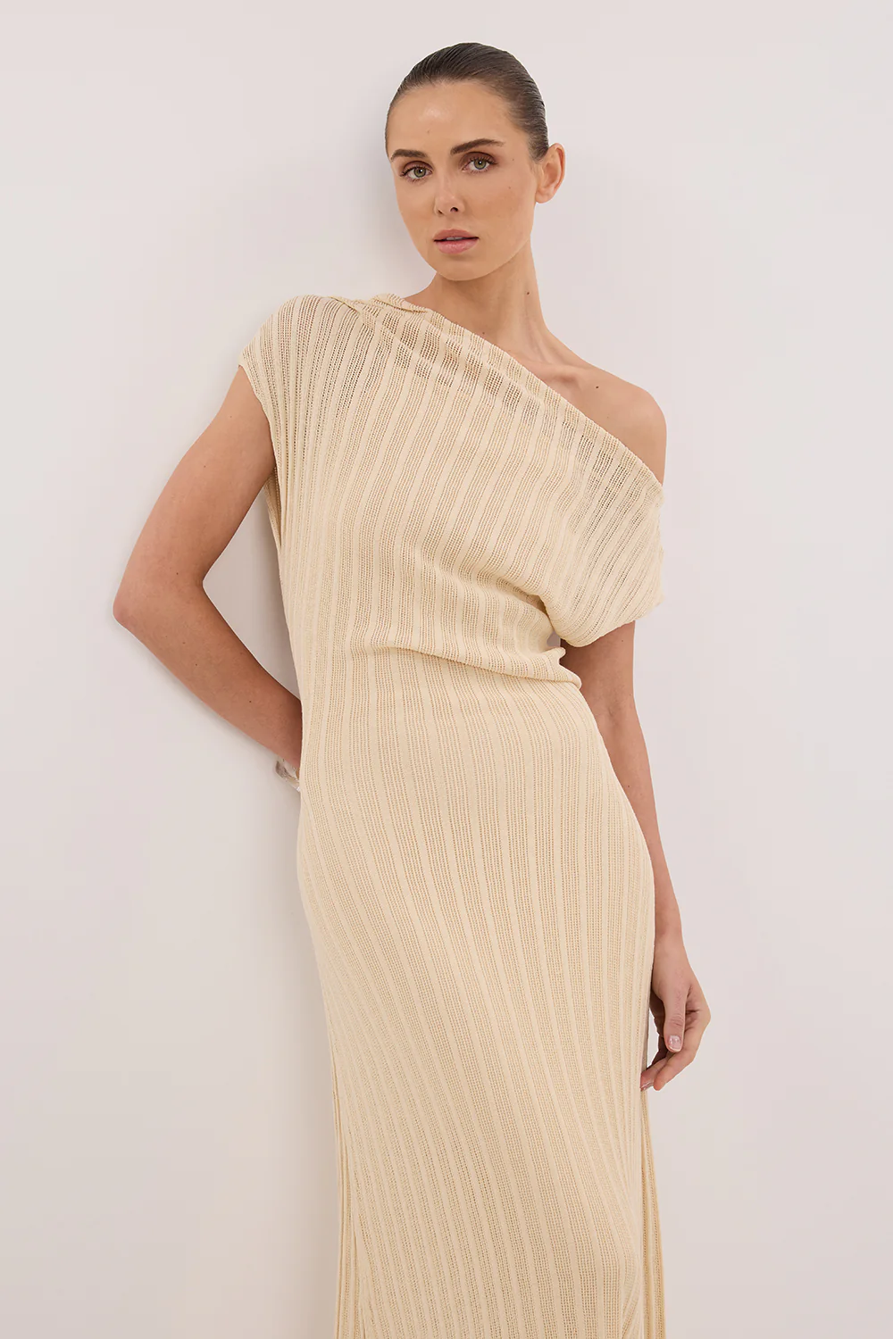 BOWIE NATURAL KNIT MAXI DRESS - Yukikoi