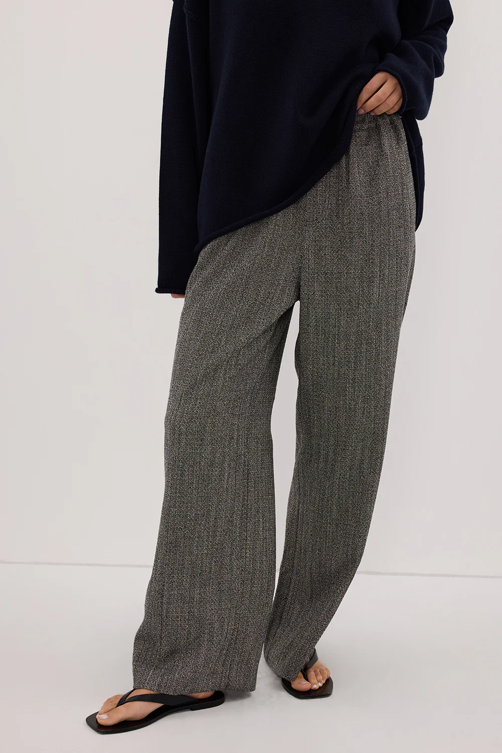 MANHATTAN CHARCOAL TWEED PANT - Yukikoi