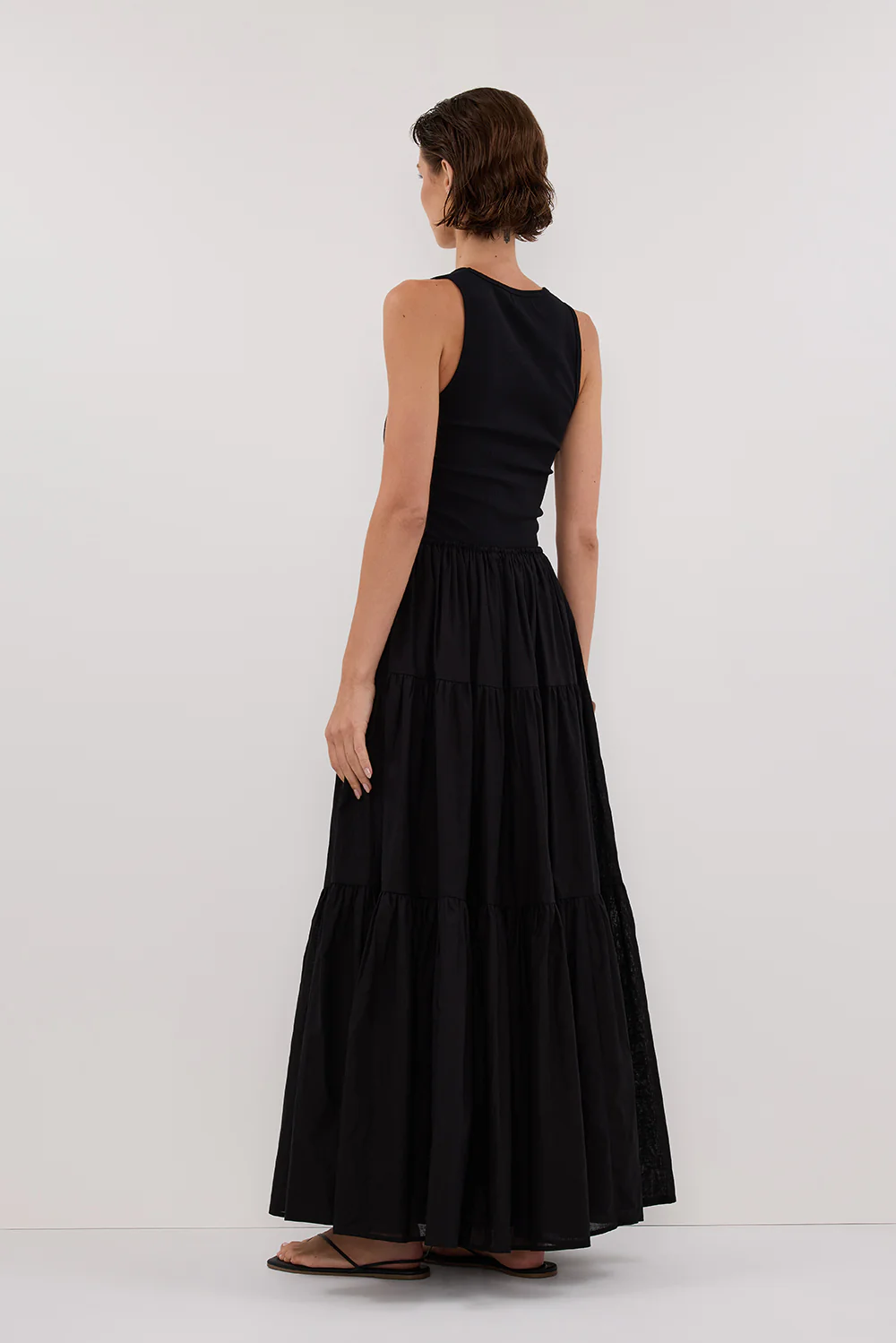 FLETCHER BLACK TIERED MAXI SKIRT - Yukikoi
