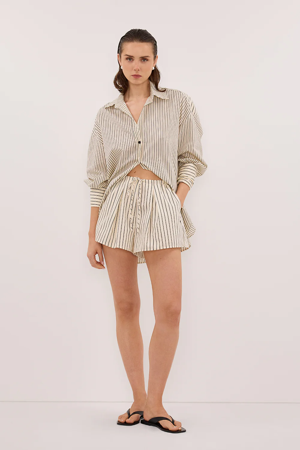 SABLE CREAM SILK BLEND SHORT - Yukikoi