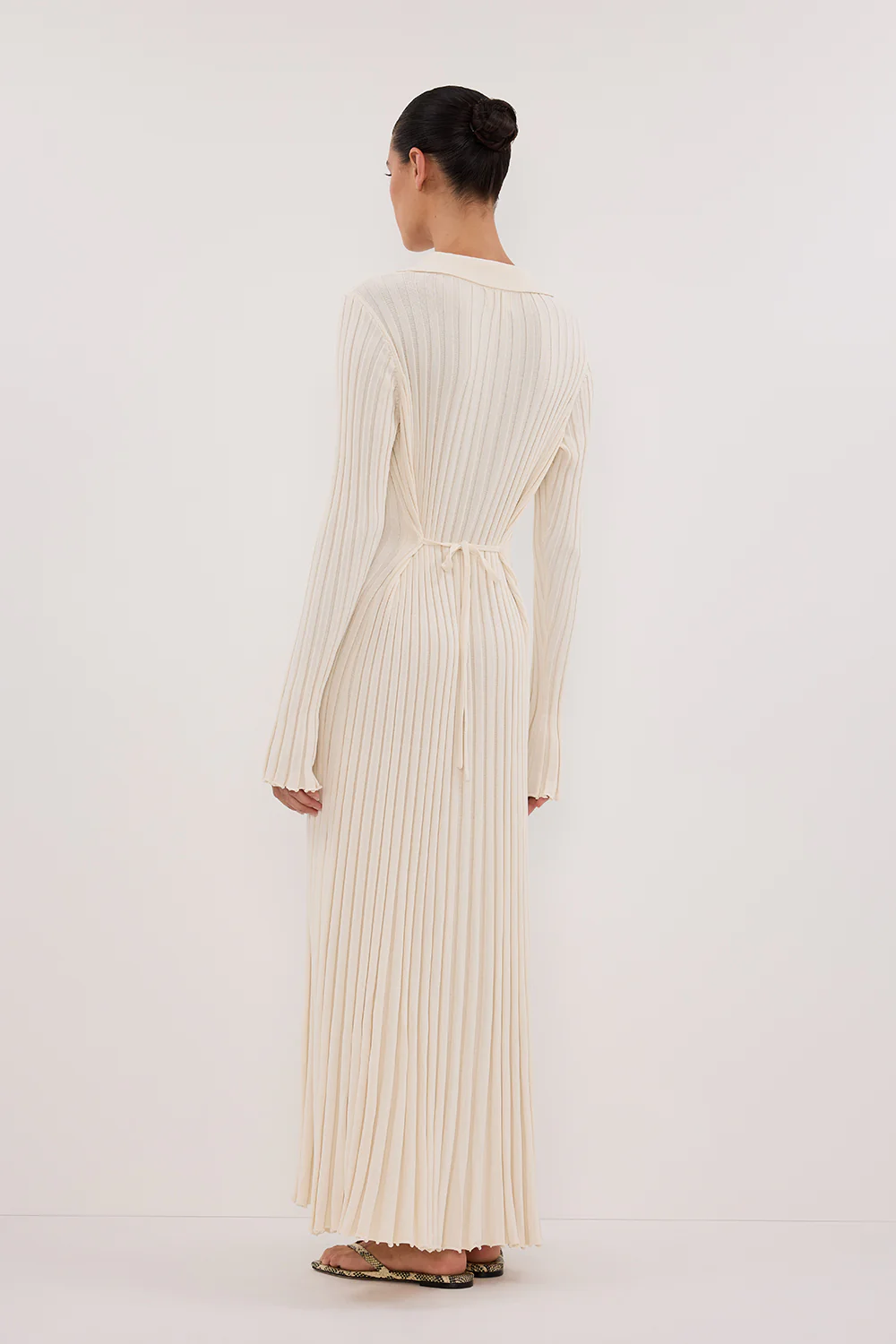 HAL PLASTER LONG SLEEVE KNIT MIDI DRESS - Yukikoi