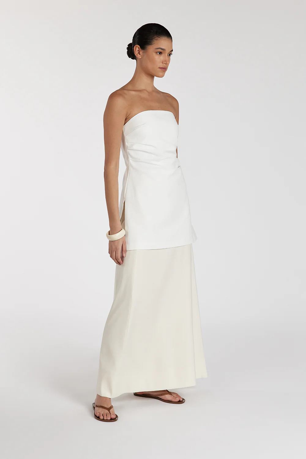 BRAX CREAM MIDI SKIRT - Yukikoi