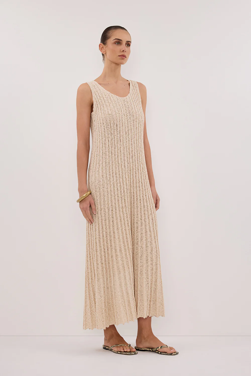 LEN NATURAL KNIT MAXI DRESS - Yukikoi