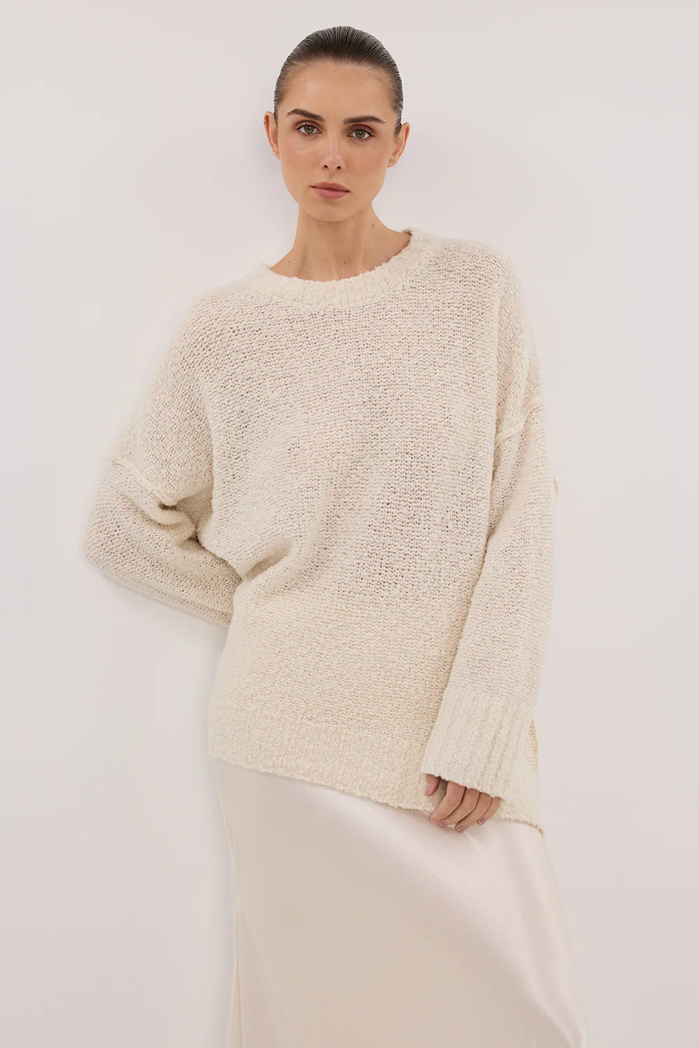 CICI CREAM LONGLINE JUMPER - Yukikoi