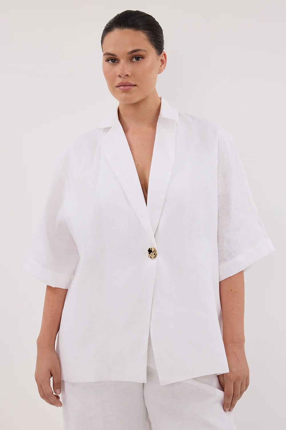 NALA WHITE LINEN RESORT SHIRT - Yukikoi