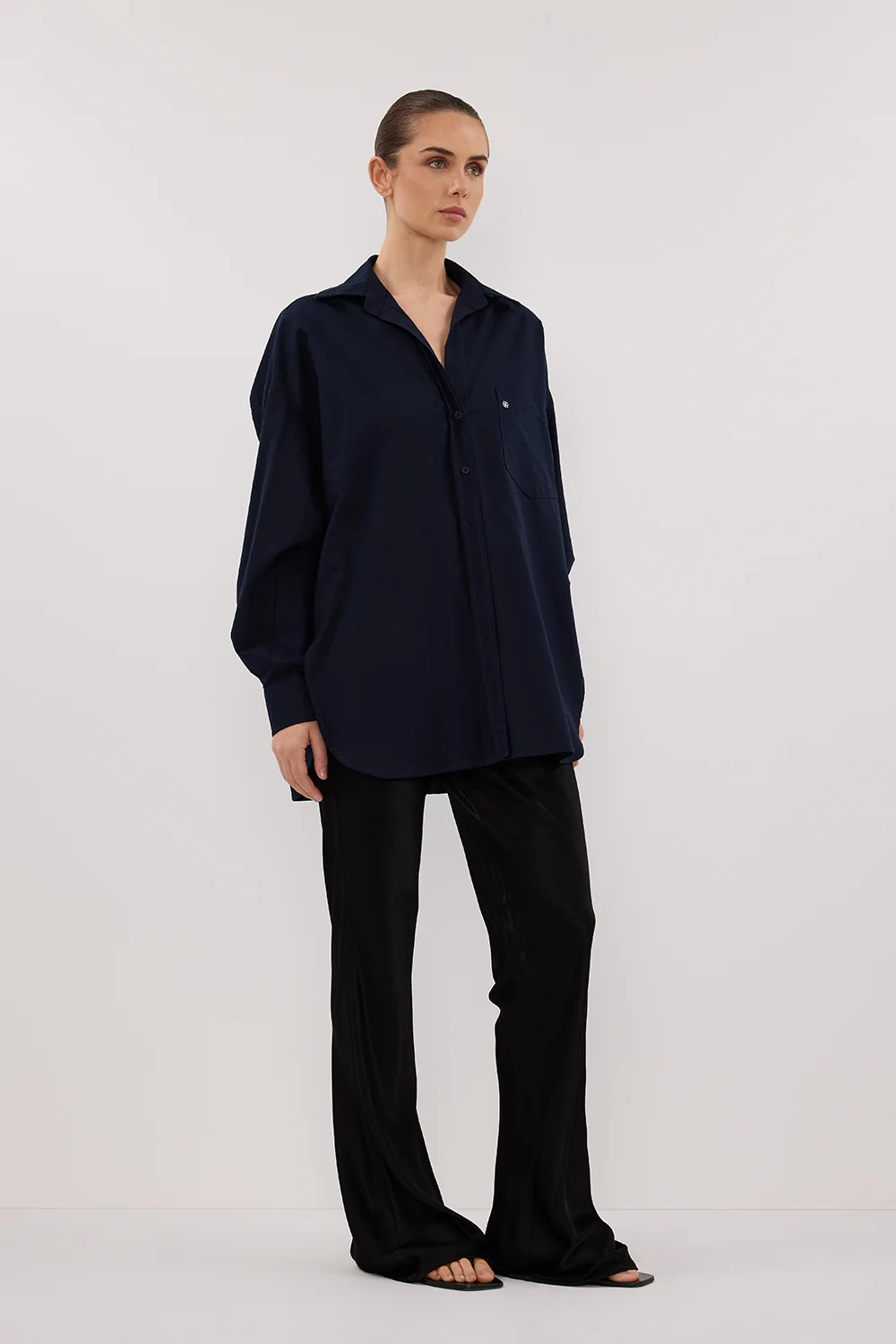 RHEA INK OVERSIZED COTTON SHIRT - Yukikoi