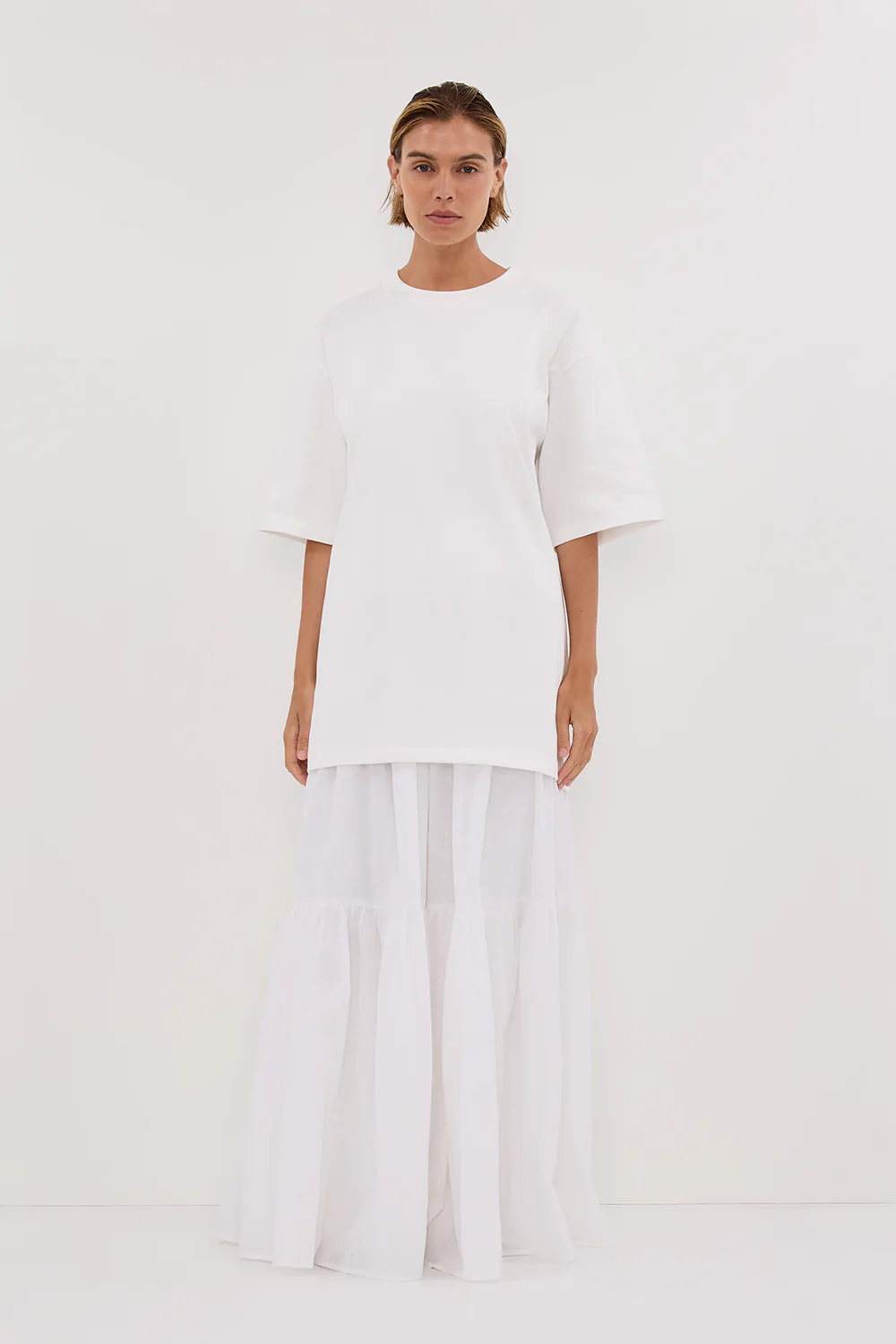 NOAH WHITE LONGLINE TEE - Yukikoi