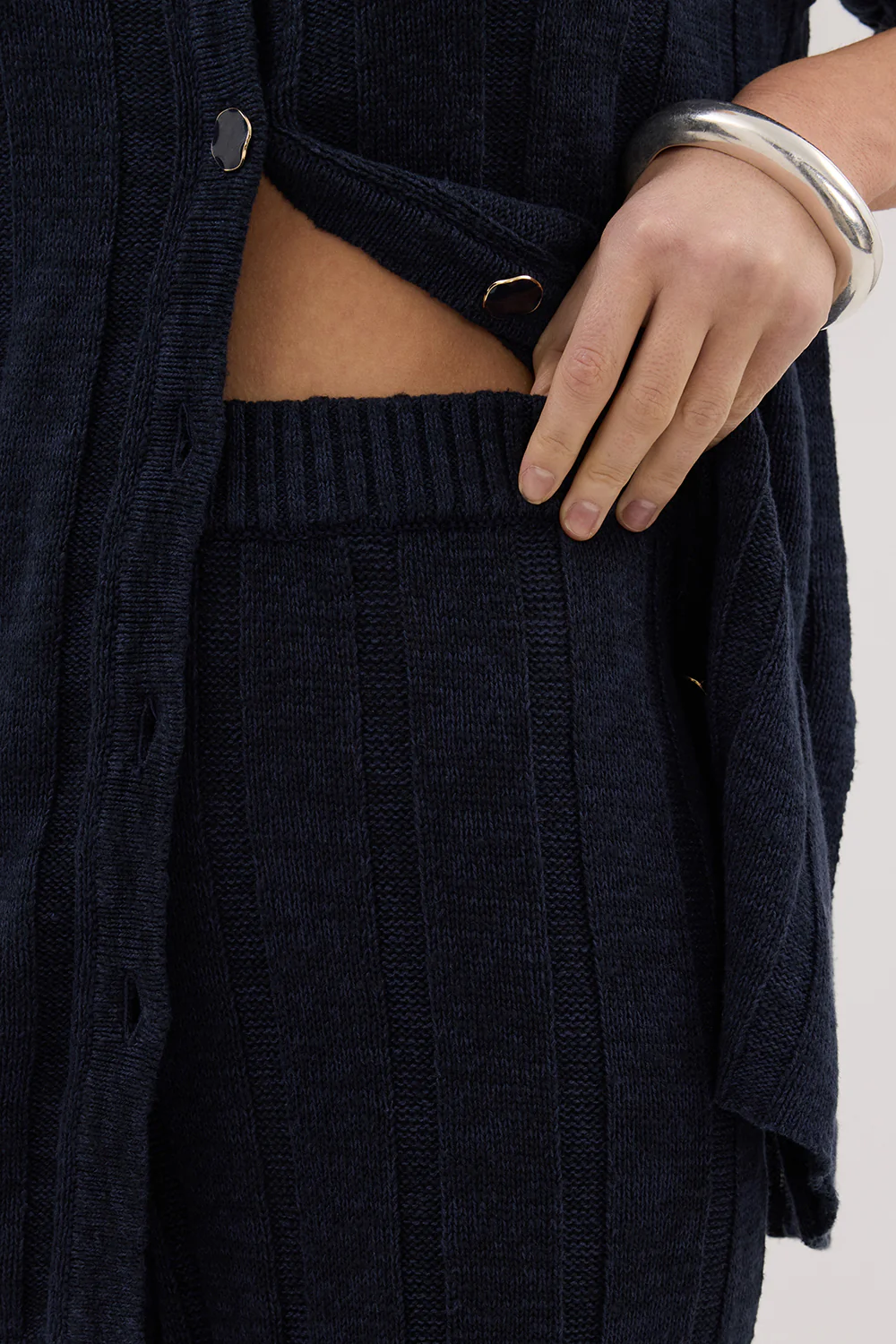 JAZZ INDIGO WIDE LEG KNIT PANT - Yukikoi