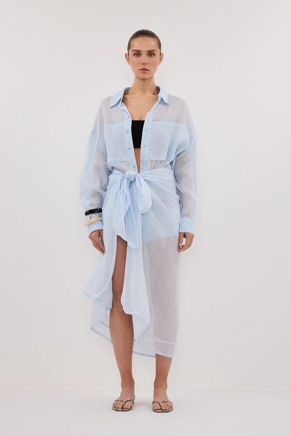 TROPEZ CORNFLOWER RAMIE SARONG - Yukikoi