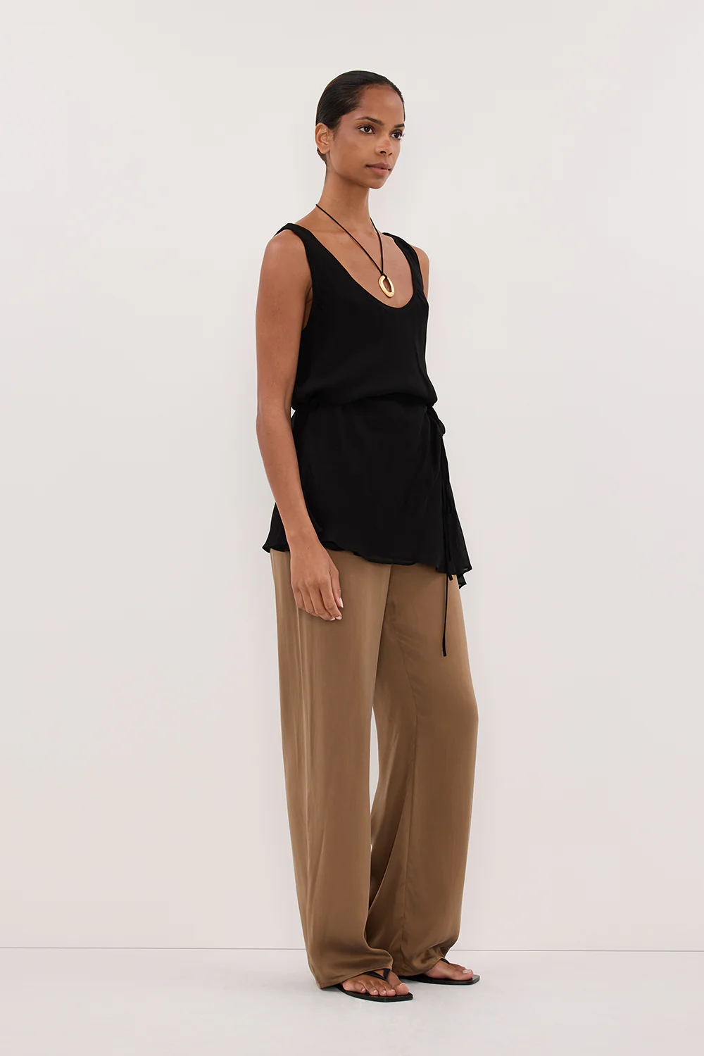 PERCY CHESTNUT SILK PANT - Yukikoi