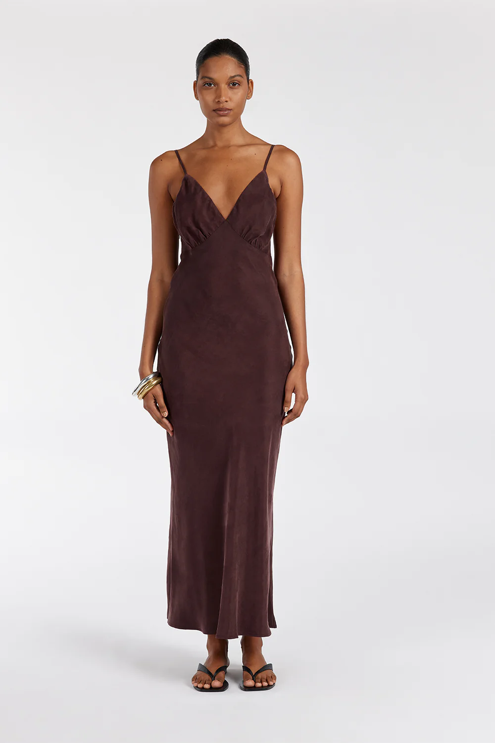 LIAM CURRANT CUPRO SLIP MIDI DRESS - Yukikoi