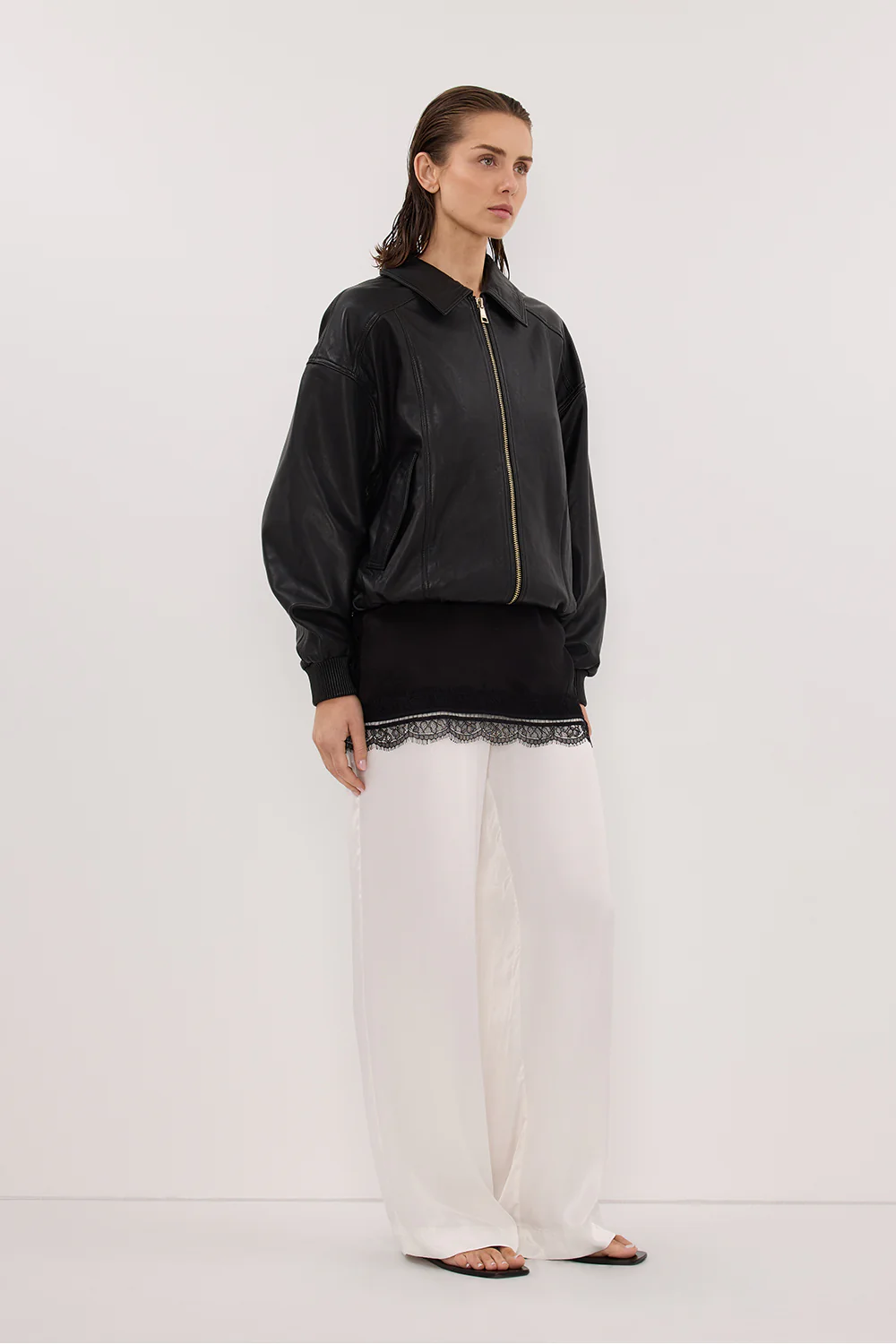 MONICA WHITE SATIN PANT - Yukikoi