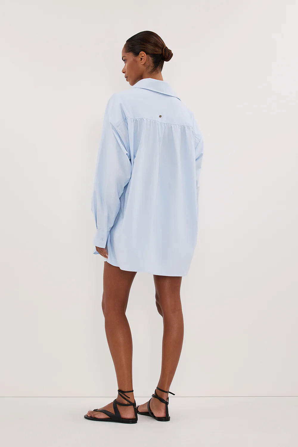 RHEA 2.0 ICE BLUE OVERSIZED COTTON SHIRT - Yukikoi