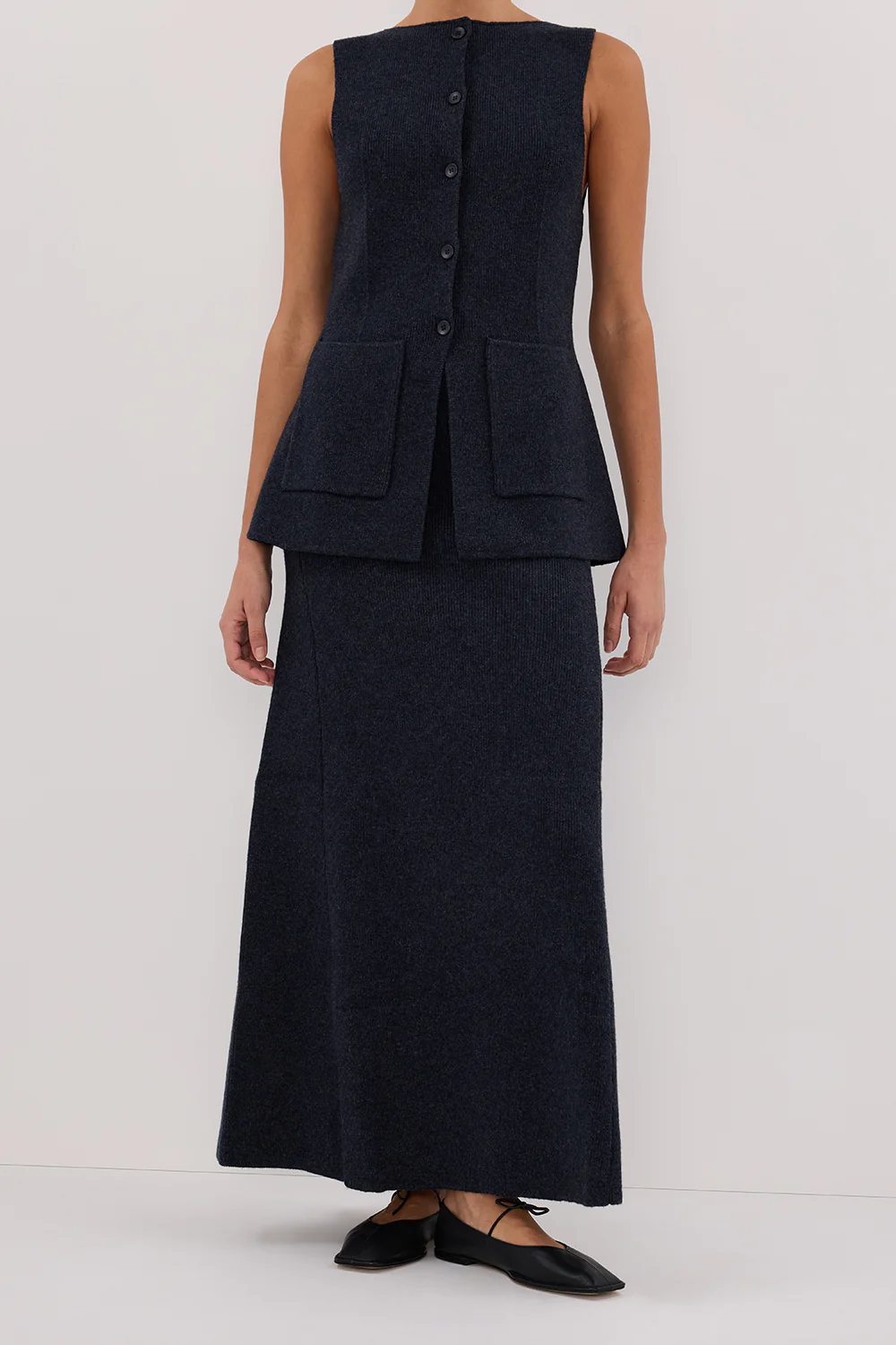 AVA INK LONGLINE KNIT MIDI SKIRT - Yukikoi