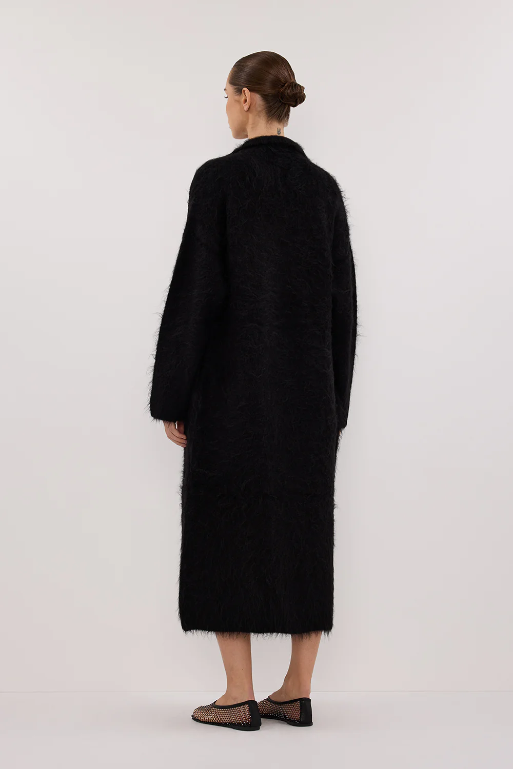 SALMA BLACK CARDIGAN COAT - Yukikoi