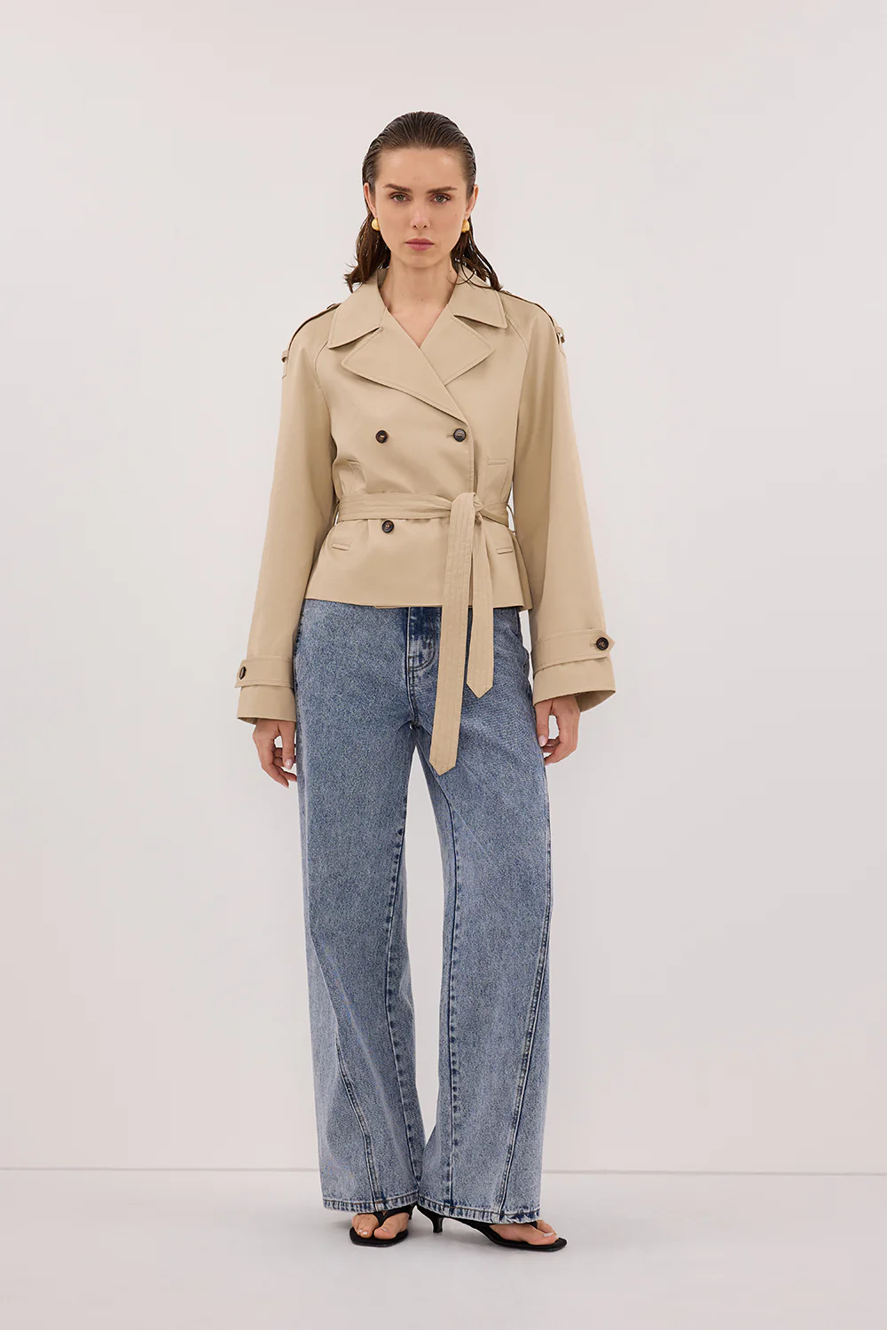 CARSON MID BLUE WIDE LEG JEAN - Yukikoi