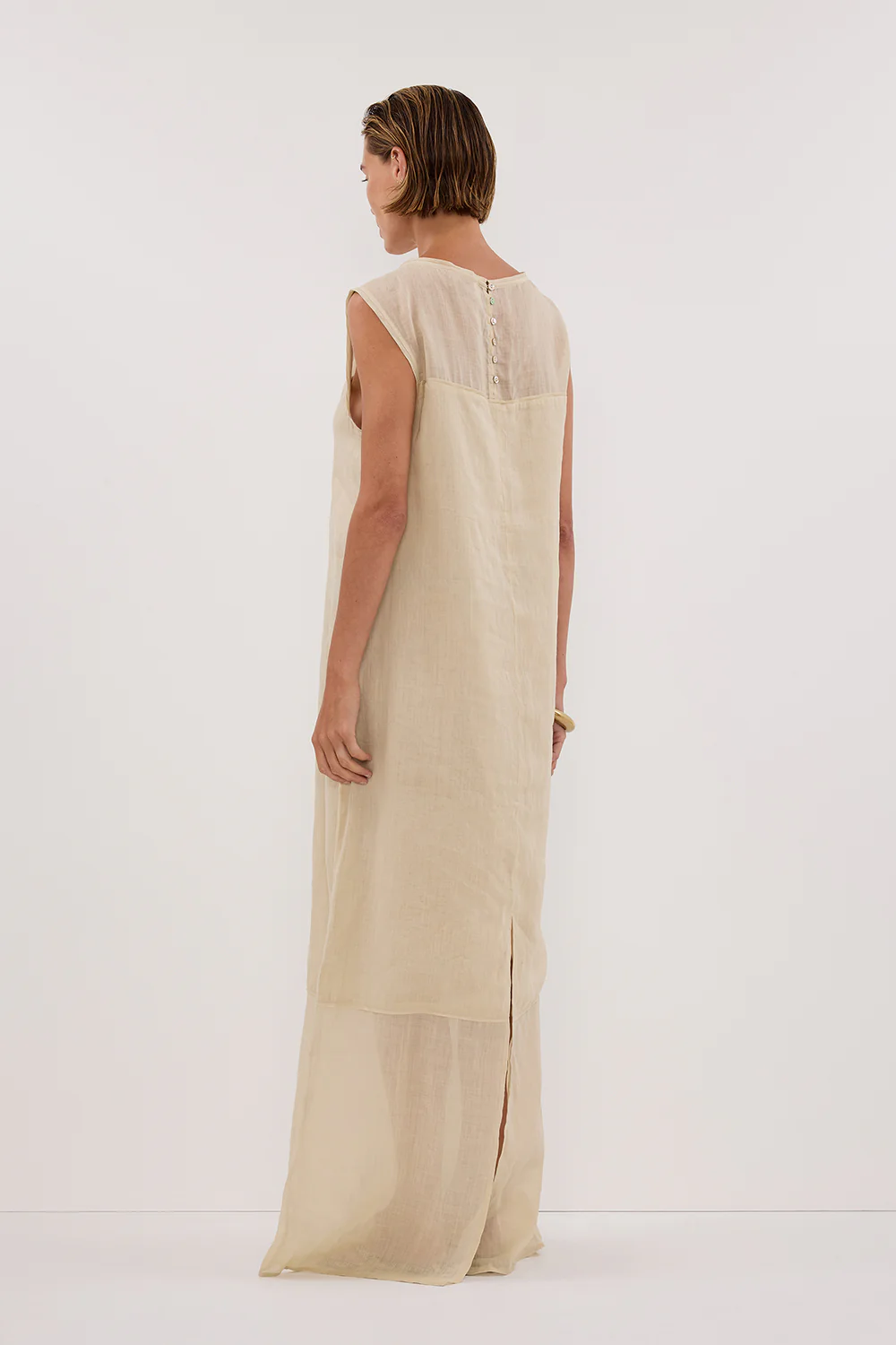KAI PLASTER RAMIE SHELL MIDI DRESS - Yukikoi