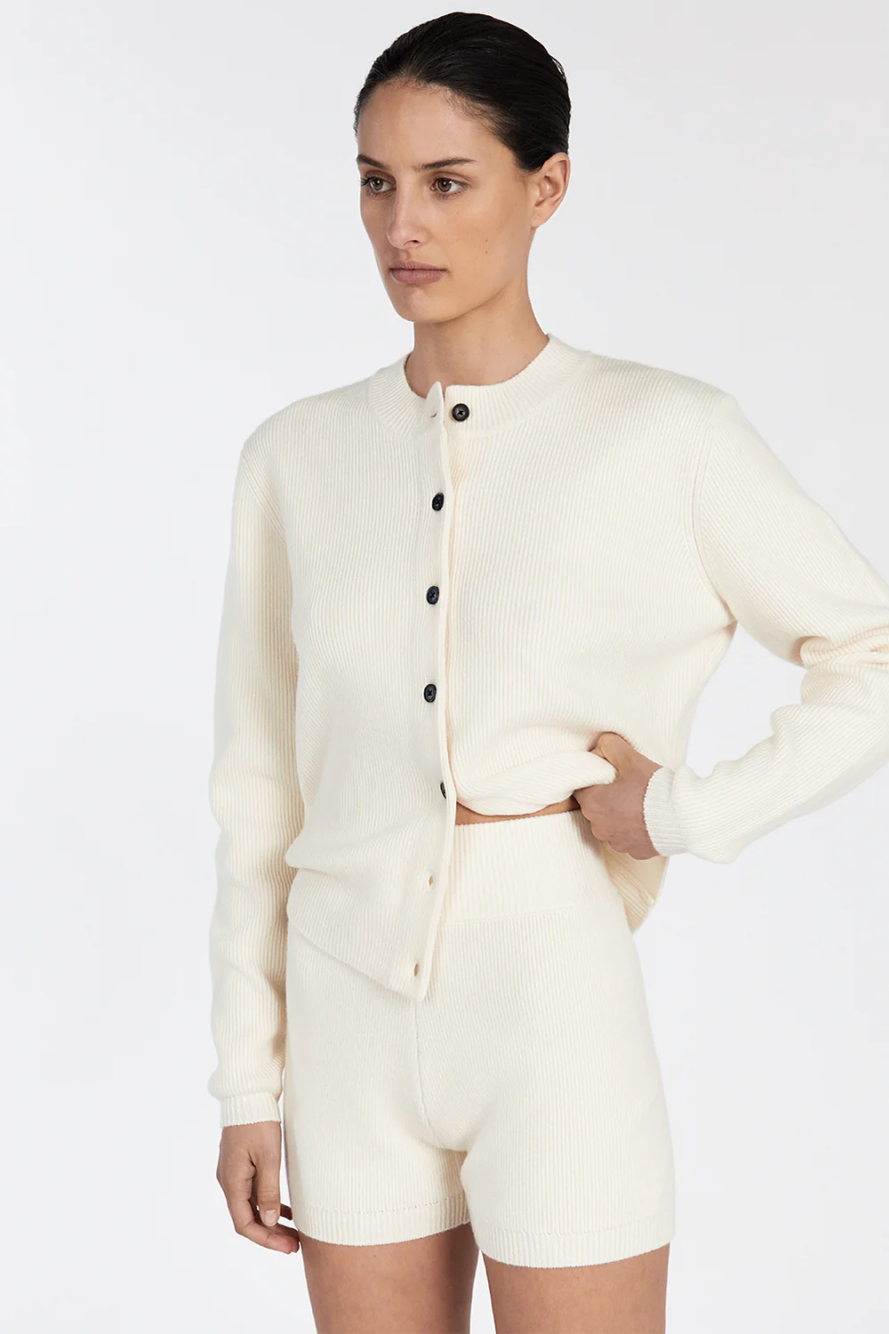 AXEL CREAM CASHMERE BLEND BOXER SHORT - Yukikoi