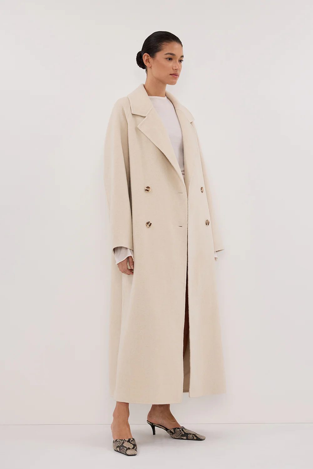 YORK BONE OVERSIZED WOOL COAT - Yukikoi