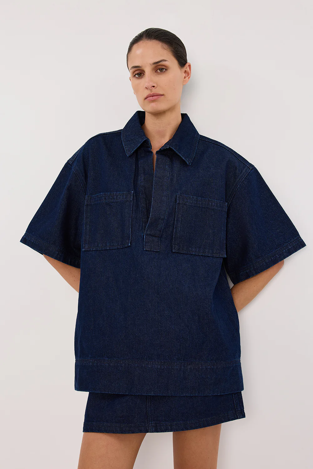 MASON INDIGO BOXY DENIM SHIRT - Yukikoi