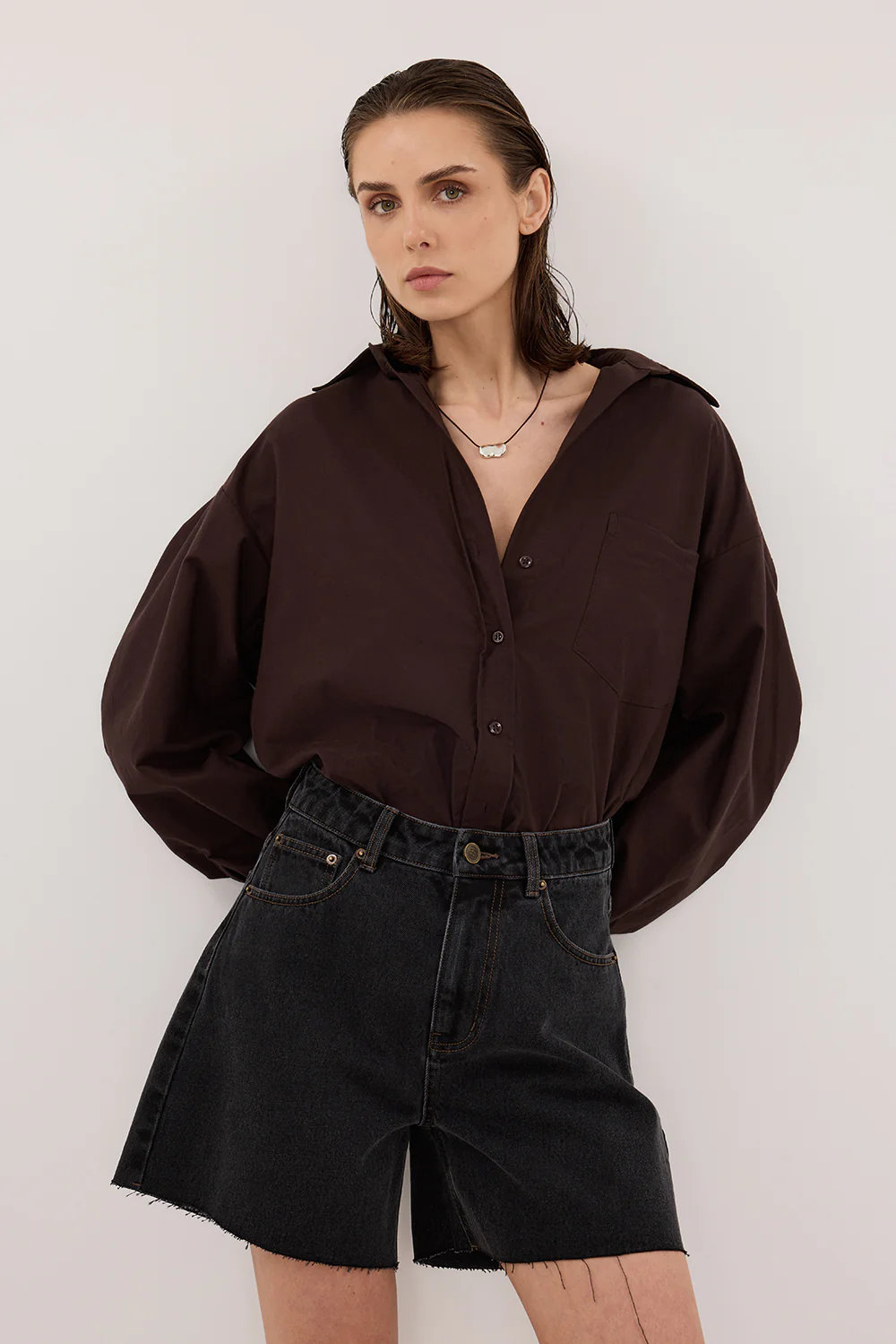 MARLEY BLACK RINSE DENIM SHORT - Yukikoi