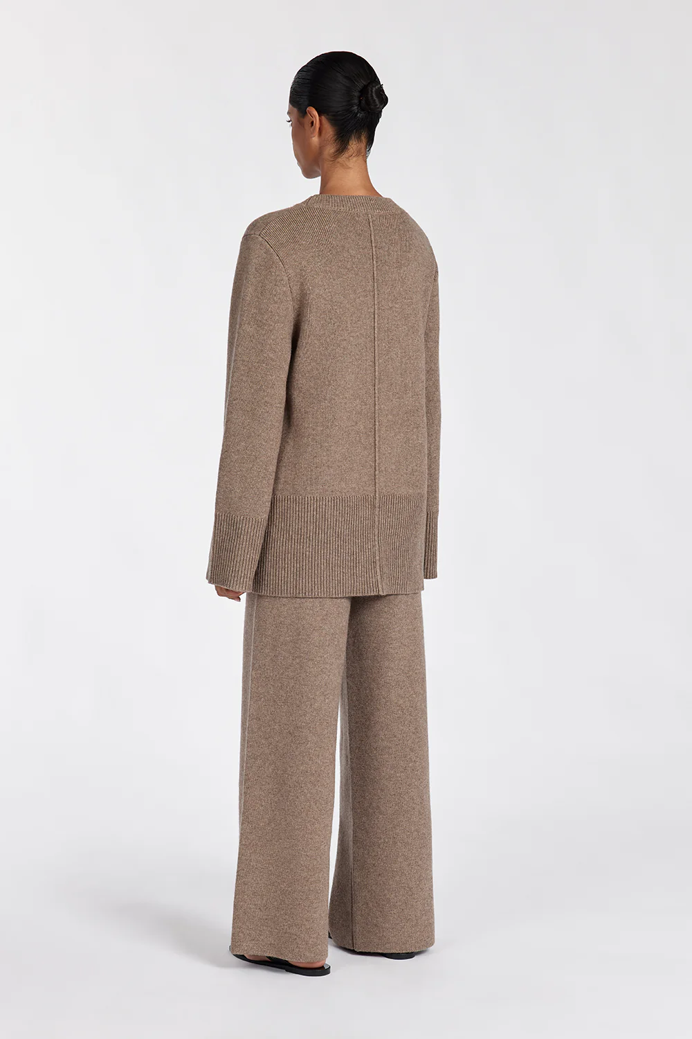 CLEMENCE CHOC MARLE KNIT PANT - Yukikoi