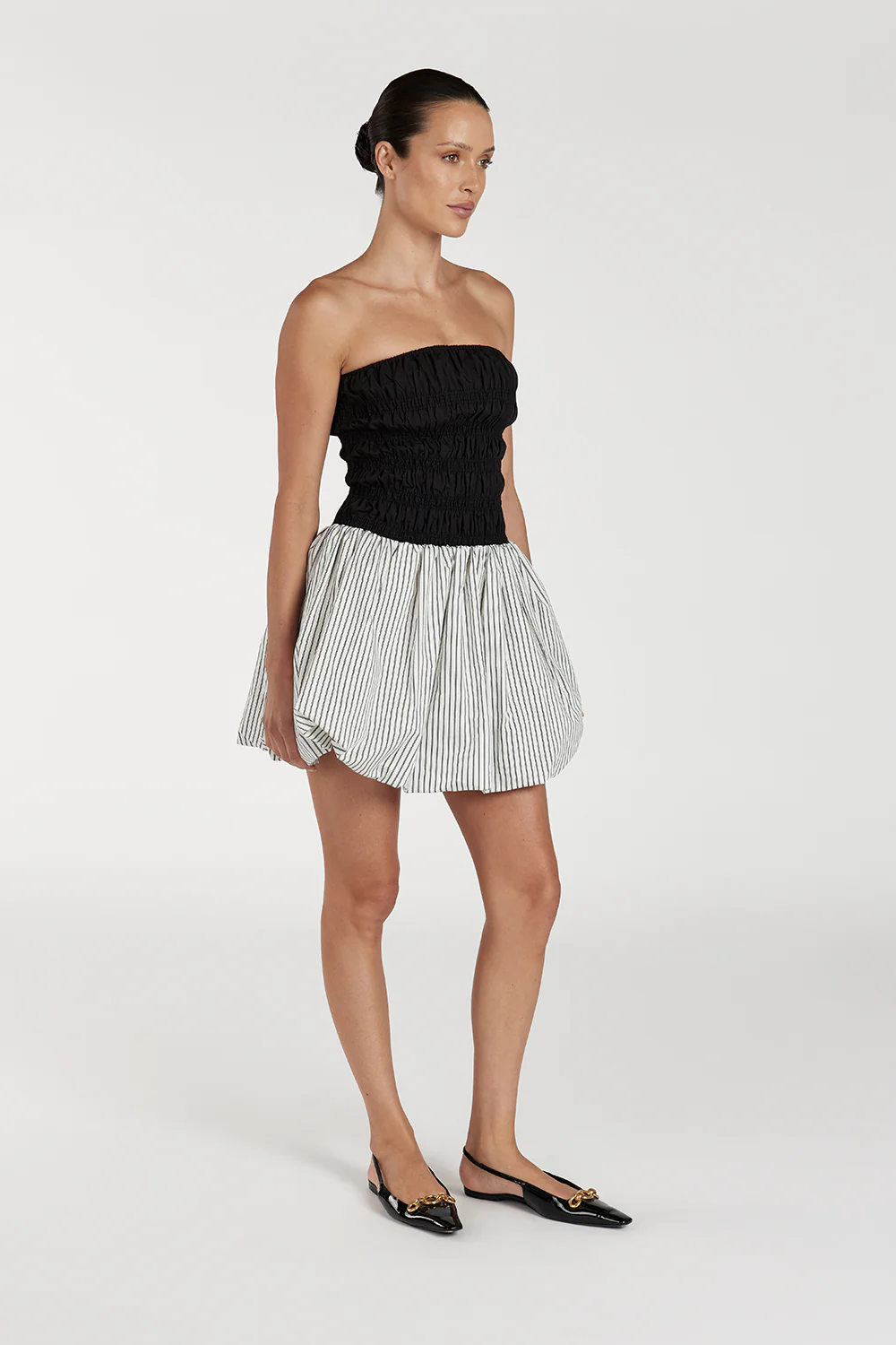 STOCKHOLM STRIPE SILK BLEND DRESS - Yukikoi