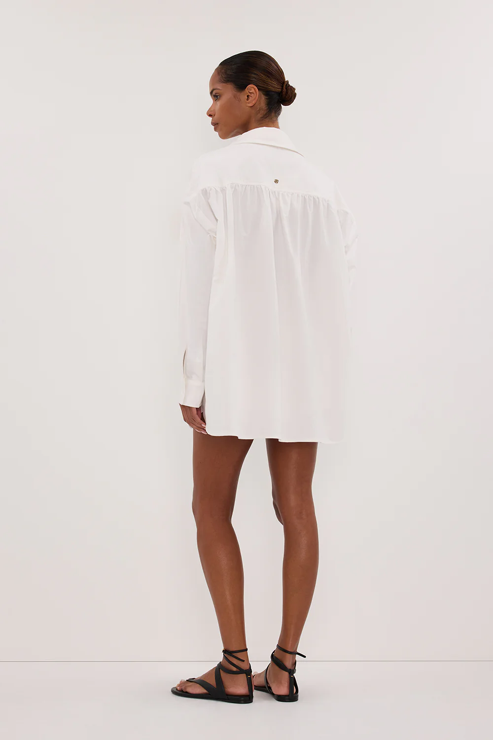 RHEA 2.0 WHITE OVERSIZED COTTON SHIRT - Yukikoi