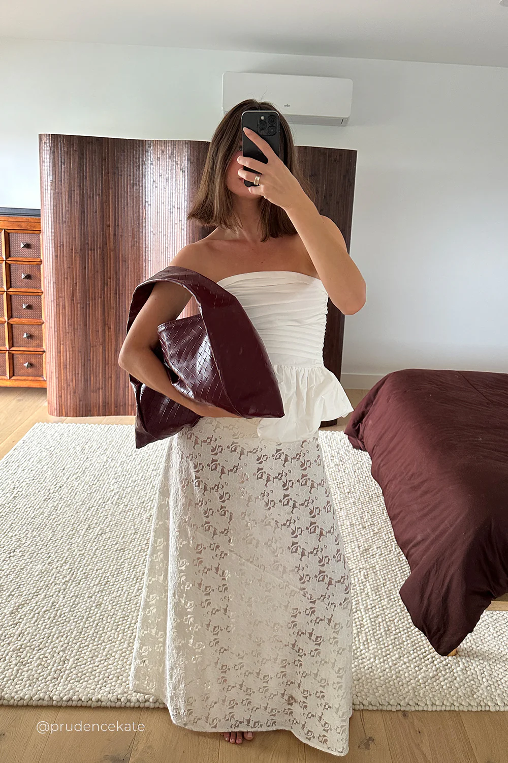 PEGGY WHITE COTTON STRAPLESS TOP - Yukikoi