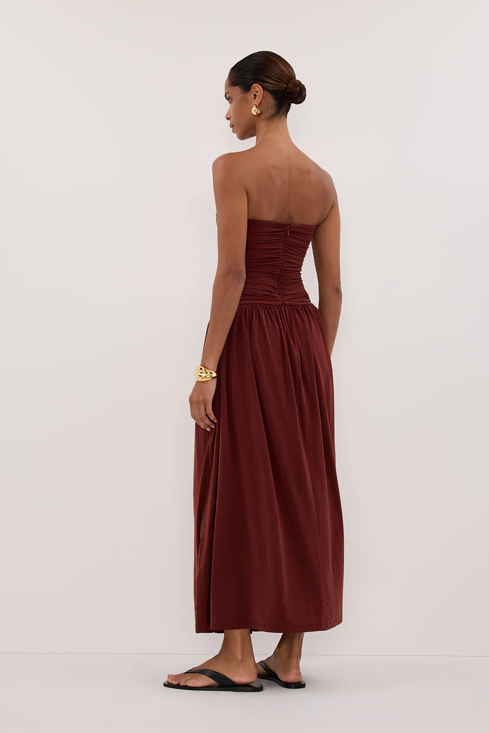 SHARI SAHARA STRAPLESS BANDEAU MIDI DRESS - Yukikoi