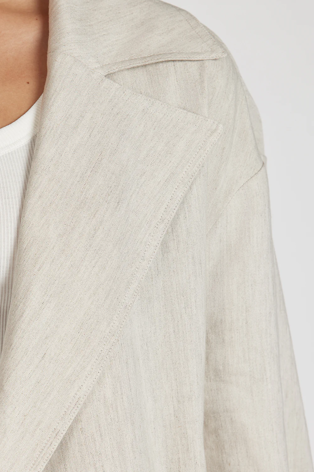 JOSEPHINA NATURAL LINEN BLEND TRENCH COAT - Yukikoi