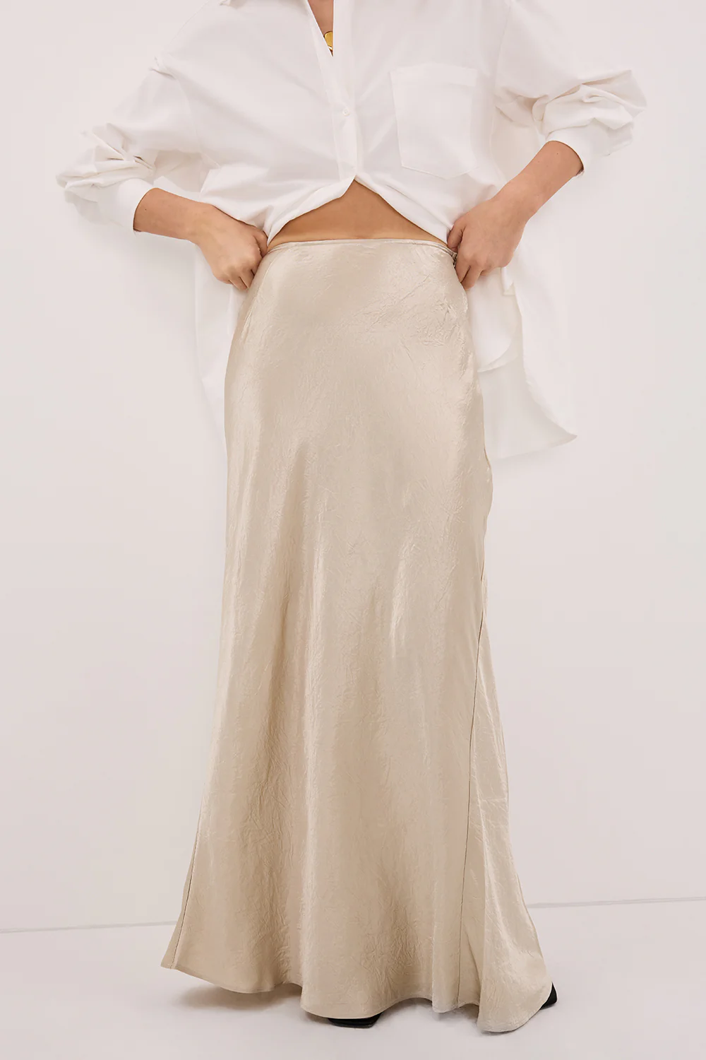 BREANNA PUMICE JACQUARD MAXI SKIRT - Yukikoi