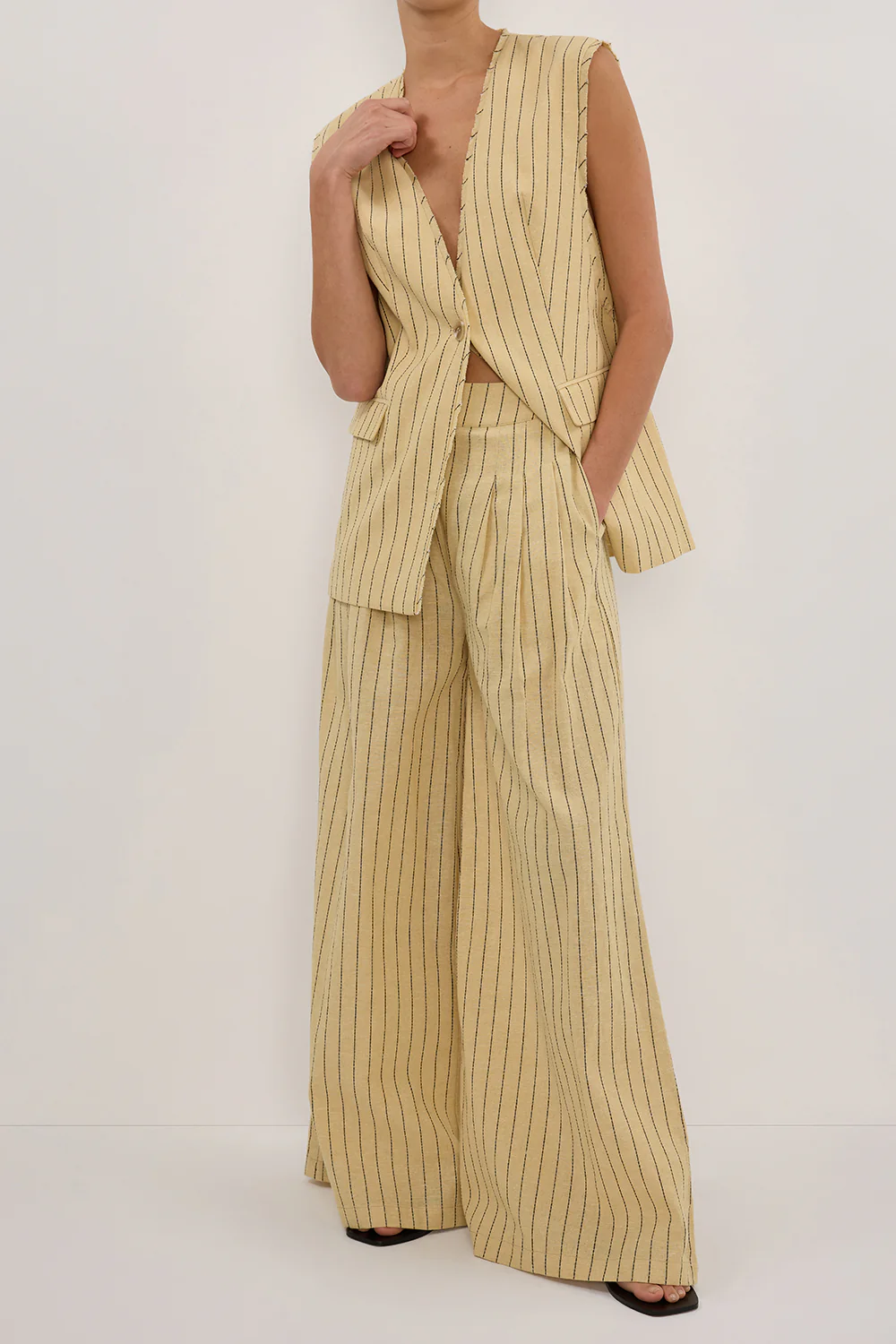 OLLIE DUNE STRIPE WIDE LEG PANT - Yukikoi
