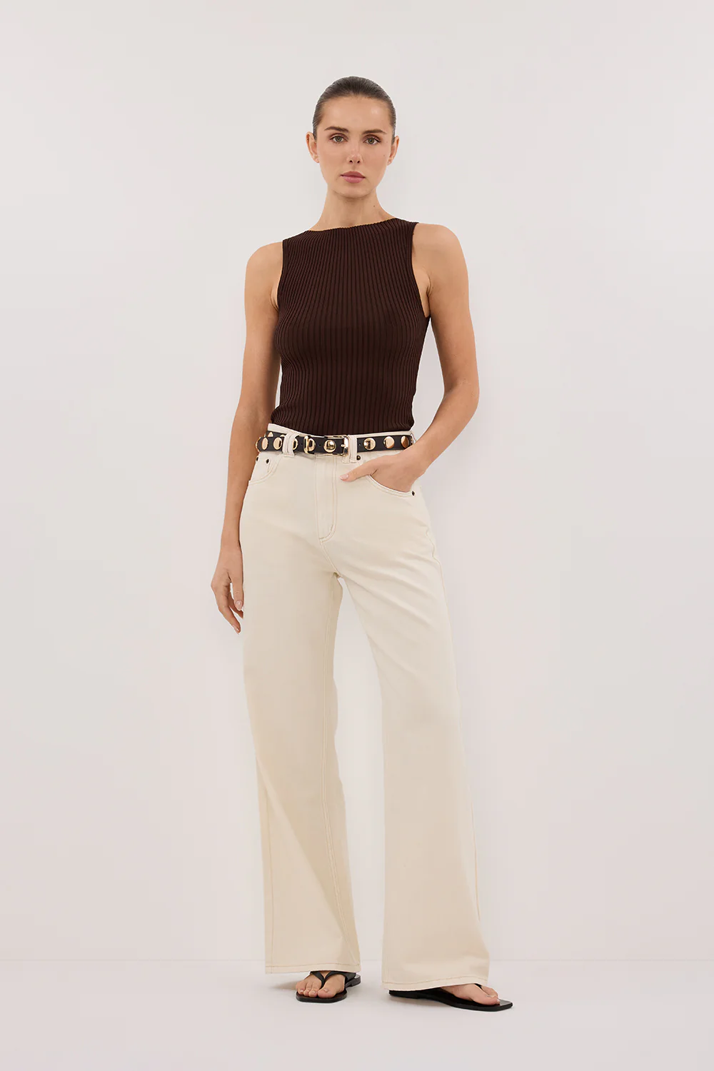 SIERRA BITTER CHOC KNIT TOP - Yukikoi