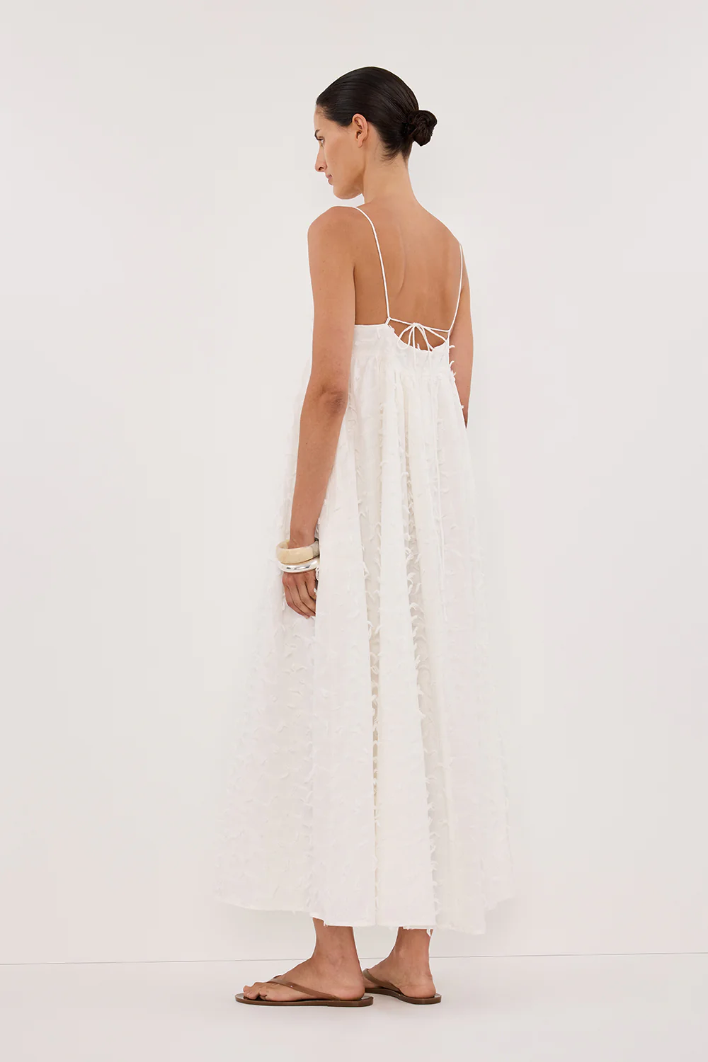 PALOMA WHITE BABYDOLL MIDI DRESS - Yukikoi