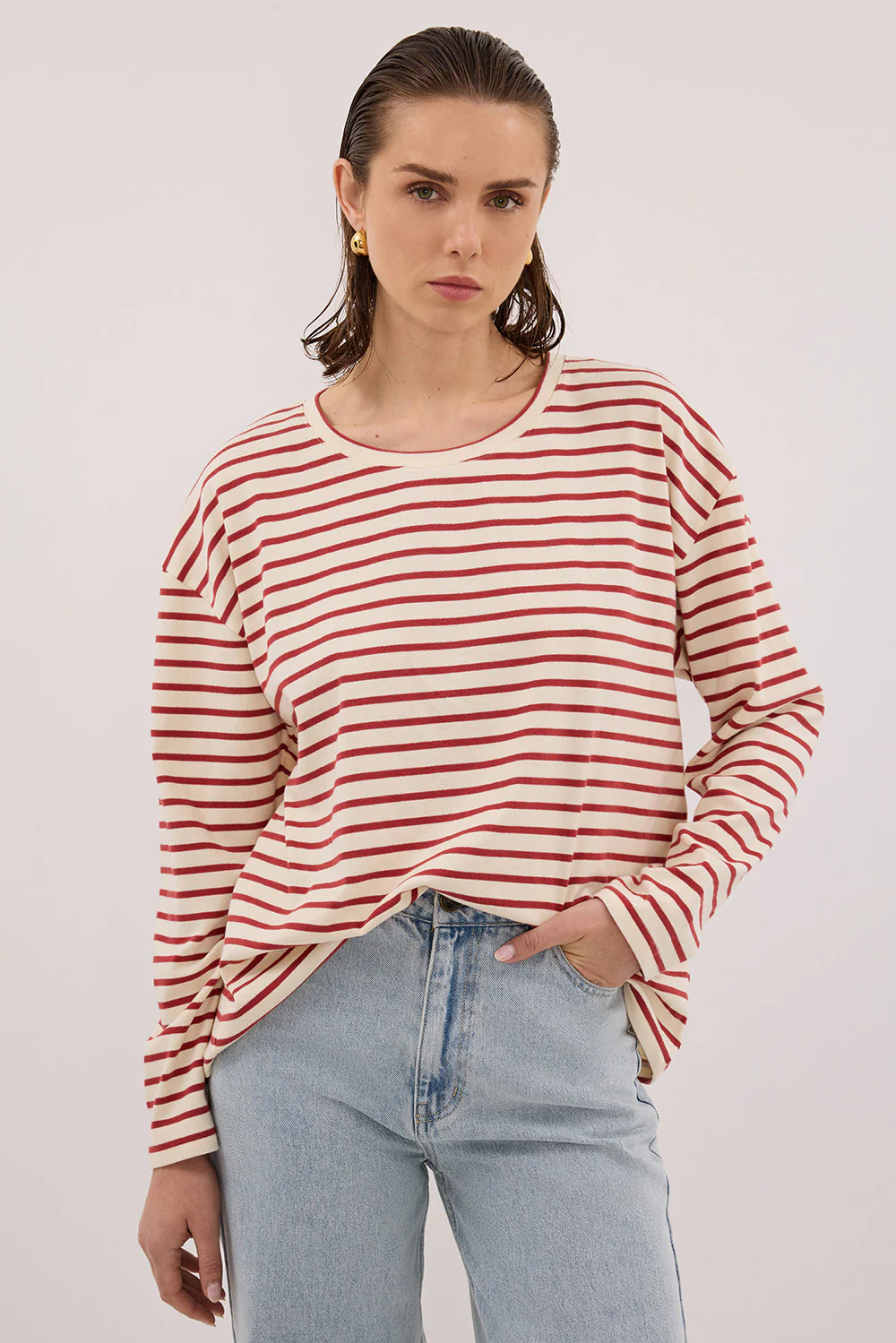 NOLA SAHARA STRIPE LONG SLEEVE TEE - Yukikoi