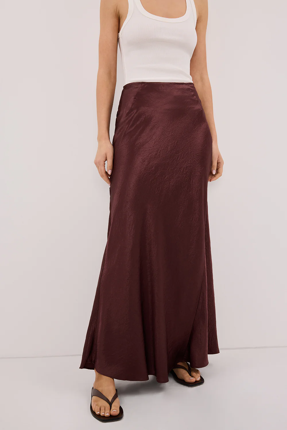 BREANNA WALNUT JACQUARD MAXI SKIRT - Yukikoi