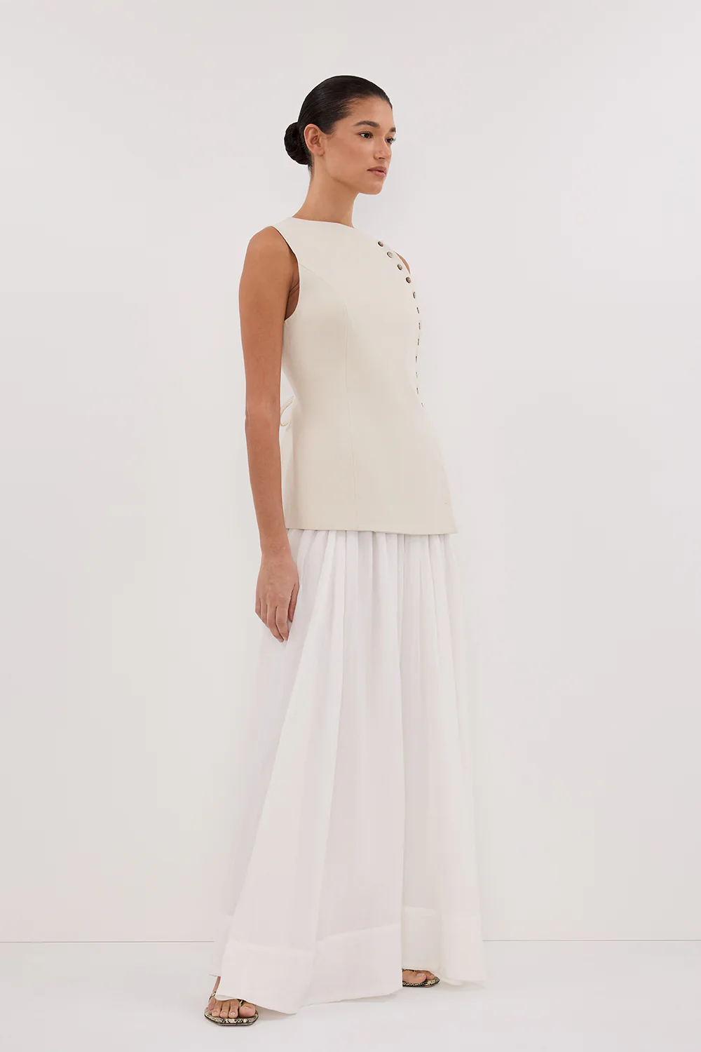 REN PLASTER SIDE BUTTON VEST - Yukikoi