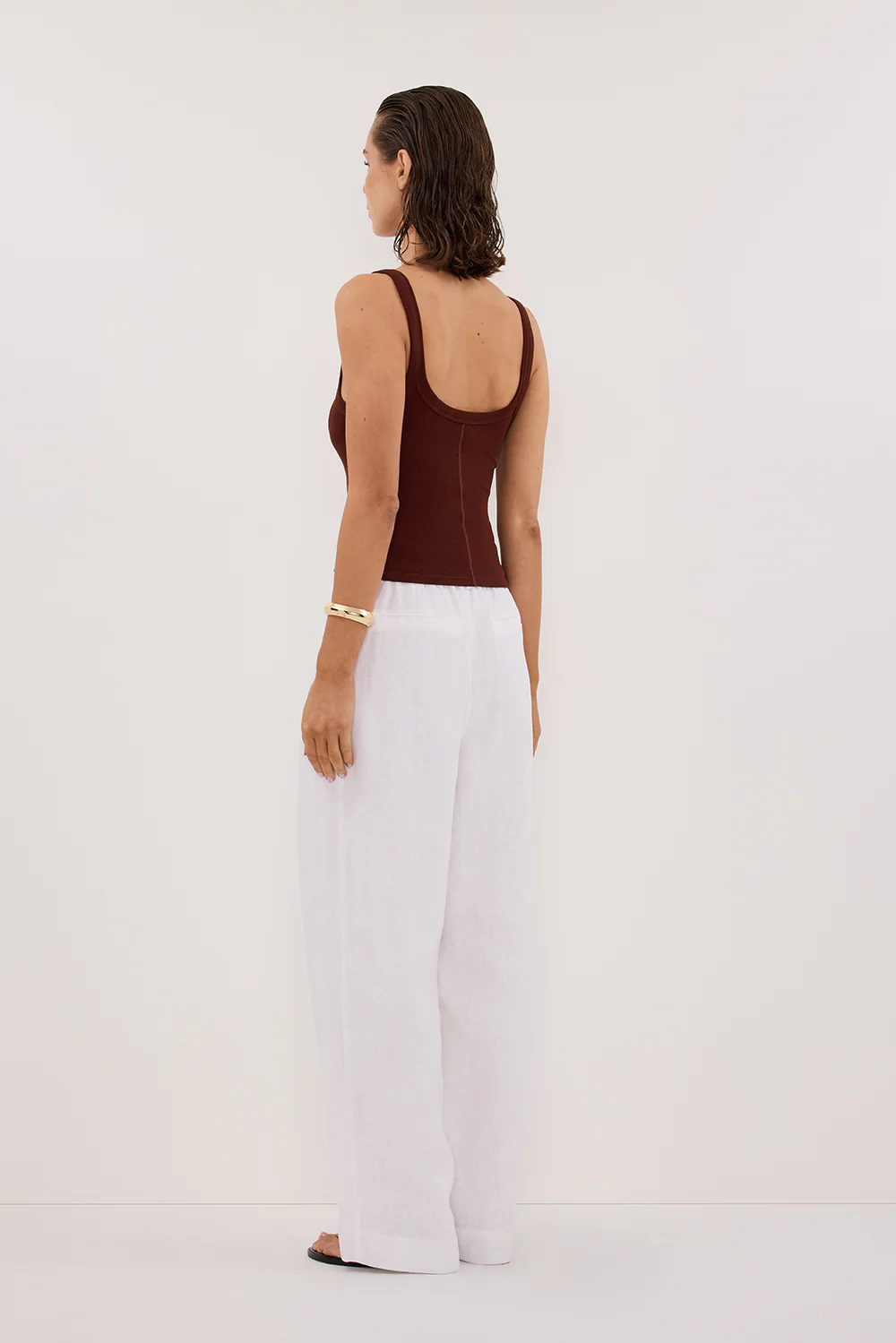 PHOEBE CINNAMON SCOOP NECK TANK TOP - Yukikoi