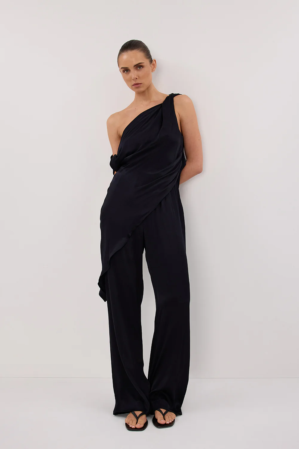 EVE INK ASYM SATIN TOP - Yukikoi