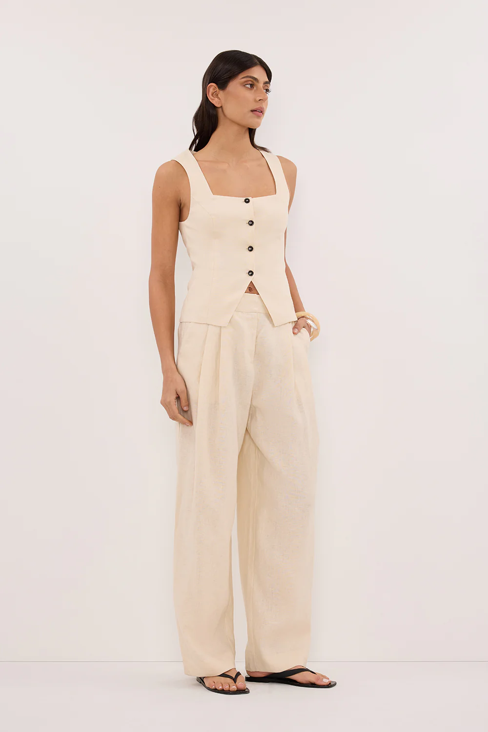 FRAN SANDSTONE LINEN PANT - Yukikoi