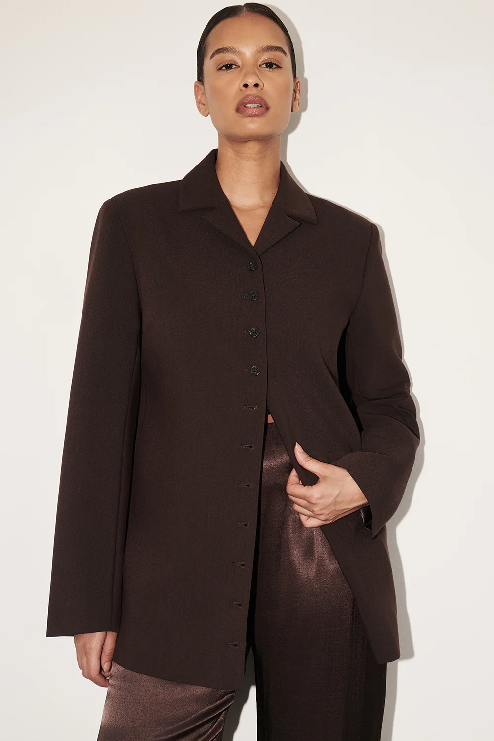 RYKER DARK CHOC OVERSIZED BLAZER - Yukikoi