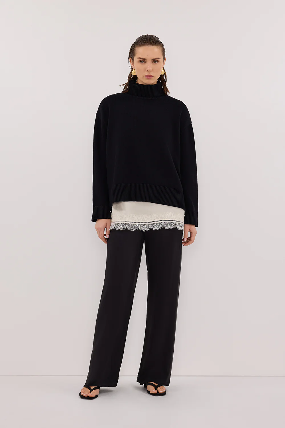 PERCY BLACK SILK PANT - Yukikoi