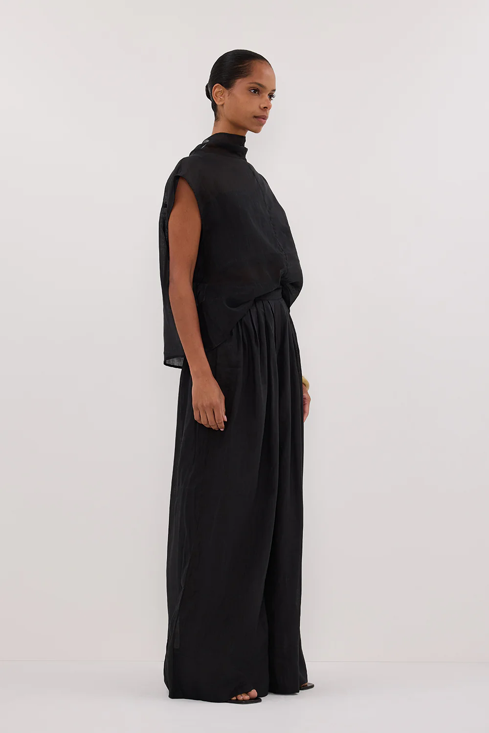 CARMEL BLACK RAMIE PANT - Yukikoi